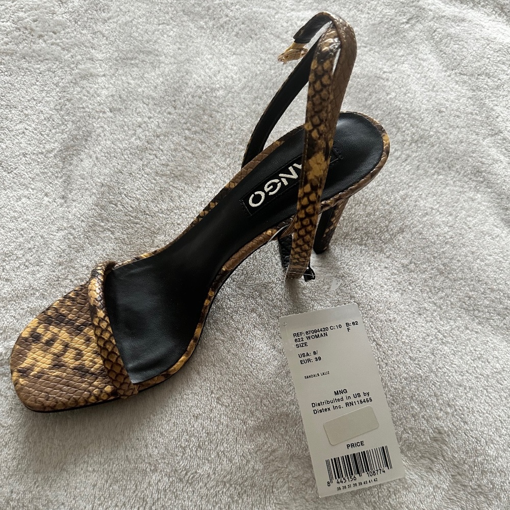 Snake print heels